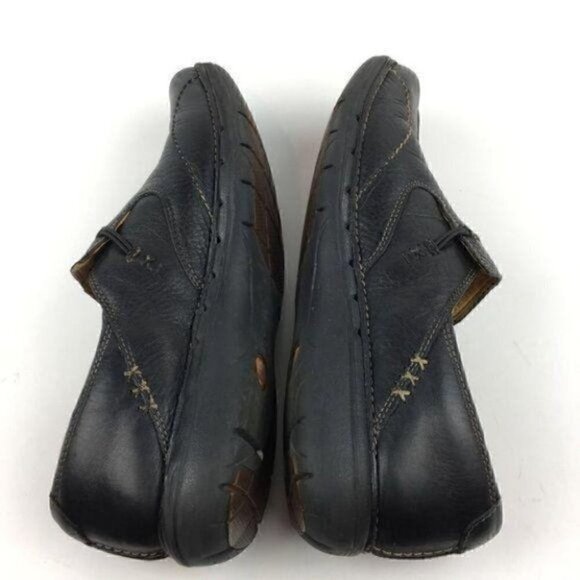 Clarks Unstructured Flats size 9.5 N Unbutton black Leather loafers - Picture 4 of 8